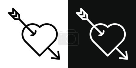 Illustration for Heart with arrow icon - Royalty Free Image