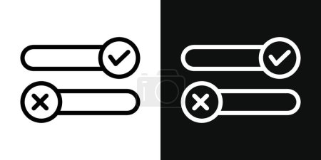 Boolesches Vektorsymbol in schwarz-weißer Farbe