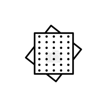 Symbolset für Schleifpapier vorhanden. Oberflächenschleifen Texturpapier Piktogramm. Schmirgelpapier Karte Vektor Symbol.