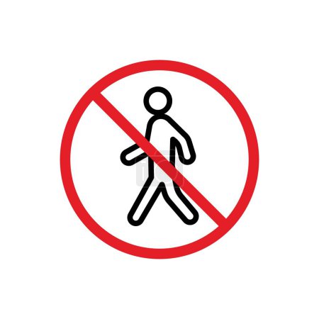 No entry sign icon set. Restriction of access with no entry and traffic vector symbol in a black filled and outlined style. Regulations for prohibited areas sign.