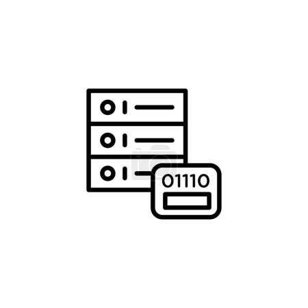 Master data icon set. data management server vector symbol. database business icon.