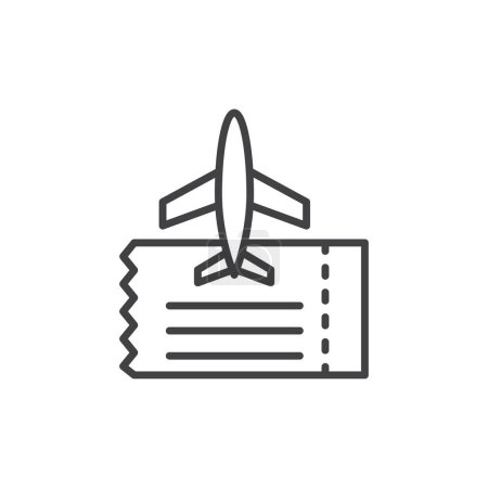 Illustration for Air Tickets Icon Set. Flight Plane Travel Vector Symbol in a Black Filled and Outlined Style. Journey Awaits Sign. - Royalty Free Image