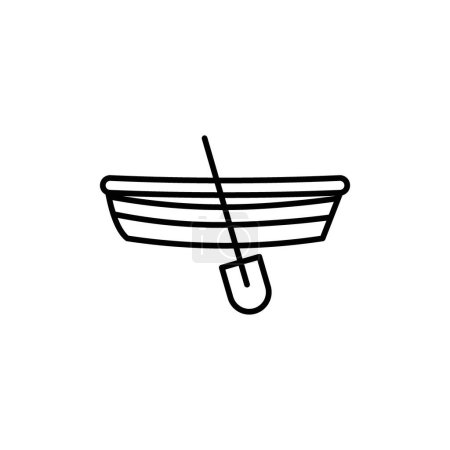 Holzboot-Icon-Set vorhanden. Wasservektorsymbol aus Holz in einem schwarz gefüllten und umrissenen Stil. Seereisezeichen.