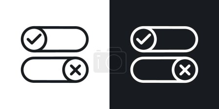 Boolean vector icon set. true and false symbol. right and wrong vector symbol.