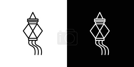 Ilustración de Set de iconos Kandeel. indio kandil vector símbolo. - Imagen libre de derechos
