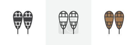 Set de iconos de raquetas. nieve deporte calzado vector símbolo. al aire libre icono de raquetas.