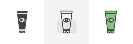 Illustration for Eye cream icon set. anti wrinkle or anti ageing eye cream vector symbol. under eye patch cream sign. - Royalty Free Image