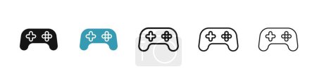 Jeu d'icônes de manette. symbole vectoriel de contrôleur de jeu vidéo.