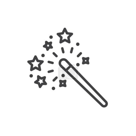 Magic wand icon set. magic wand tool button.
