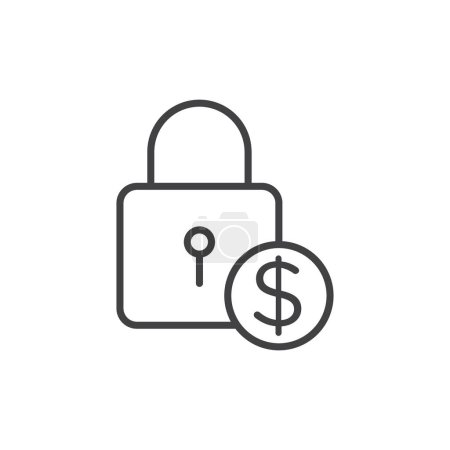 Illustration for Fixed price icon set. lock price vector symbol. Fixed income, deposit, budget, cost or payment sign. - Royalty Free Image