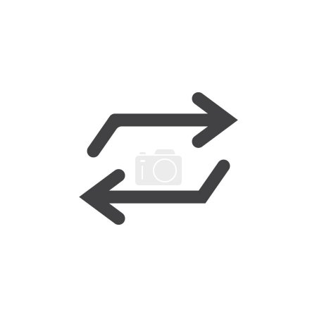 Exchange icon set. switch or convert vector symbol. reverse trade sign. transfer data pictogram sign. two way file exchange icon in black filled and outlined style.