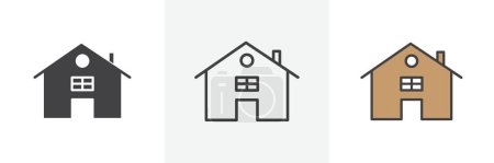 Home icon set. residential house mortgage vector symbol. website homepages sign. real estate apartment property icon.