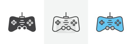Gamepad icon set. Videospielkontroller-Vektor-Symbol.