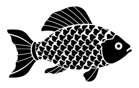 Illustration for River rainbow fish silhouette, river rainbow fish vector icon, river rainbow fish illustration - Royalty Free Image