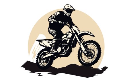 Dirt Bike Extremsport Vektor Illustration