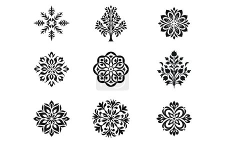 Illustration for Middle Pattern silhouette,Middle Pattern vector - Royalty Free Image
