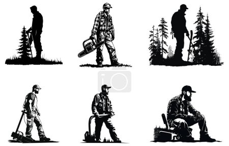 lumberjack silhouette,lumberjack vector silhouette