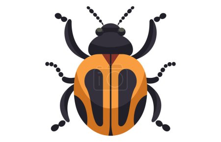 Forme de conception d'art de clip d'illustration de rhinocéros de scarabée, vecteur d'icône de scarabée