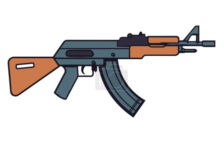 AK47 icon. Kalashnikov machine gun Vector illustration. AK 47 Automatic Rifle Vector