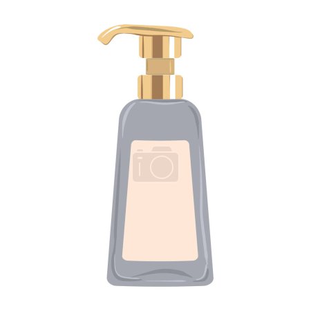 Illustration for Cosmetic lotion with dispenser. Vector illustration - Royalty Free Image