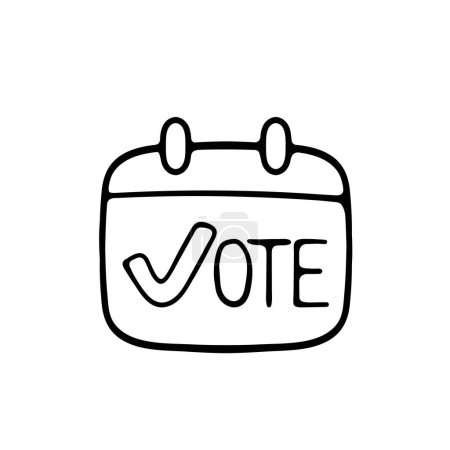 Illustration for Comprehensive set of voting and election icons. Ballot casting. Political decision-making concept. Vector line icon for Business - Royalty Free Image