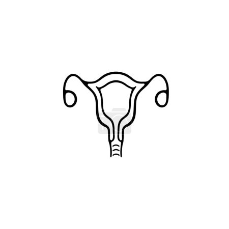 Illustration for Menstruation Icon. Menstrual cycle, menstrual period, menstrual health, menstruation awareness, feminine hygiene. Vector black icon - Royalty Free Image