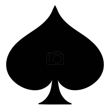 Illustration for Spades suit line icon. Money, poker, game, excitement, ace, deck, suit, loss, winning, trick, back of cards. Vector icon for business and advertising - Royalty Free Image