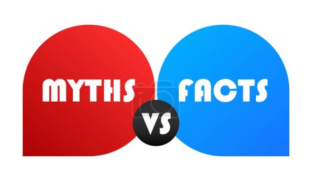 Myths vs fights line icon. Evidence-based, aviation science, dispelling misinformation. Vector linear icon for business and advertising