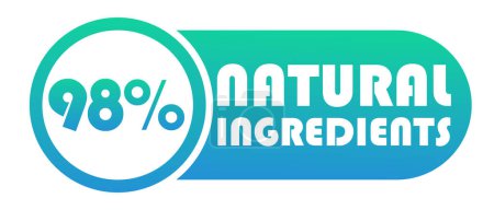 98 natural ingredients line icon. Pure benefits, radiant look, nourished skin, beauty, skincare, authenticity. Vector linear icon for business and advertising