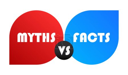 Myths vs fights line icon. Neuroscience, debunking misinformation, understanding brain function. Vector linear icon for business and advertising