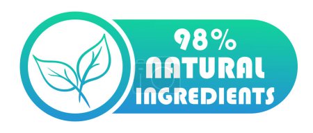98 natural ingredients line icon. Natural beauty, beauty secret, transform, revitalized, rejuvenated, skincare, authenticity, pure. Vector linear icon for business and advertising