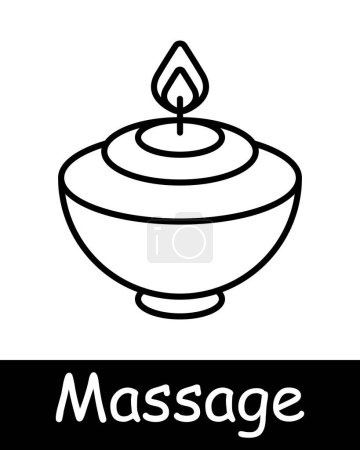 Conjunto de masaje icono. Terapeuta, sauna, yin yang, relajación, terapia, bienestar, spa, cuidado del cuerpo, alivio del estrés, tratamiento, aceite, piedra, toalla, ducha, relax, salud, cuidado personal.