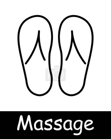 Illustration for Massage set icon. Therapist, sauna, yin yang, , relaxation, therapy, wellness, spa, body care, stress relief, treatment, oil, stone, towel, shower, relax, health, selfcare. - Royalty Free Image