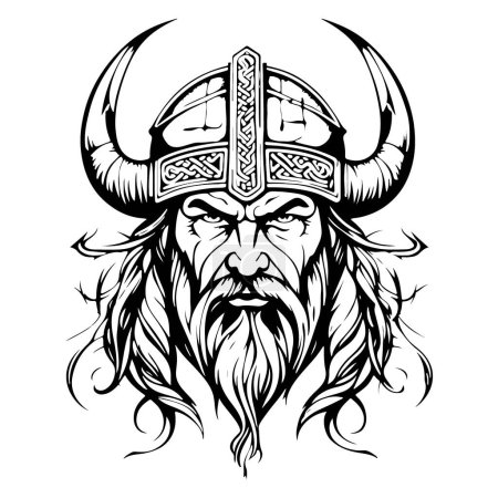 Super lovely vector art viking emblem symbol. Vector illustration