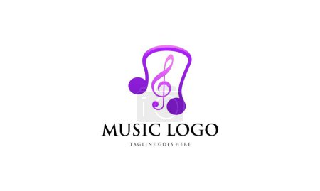 Photo for Creative music logo. Musical  logo - Royalty Free Image