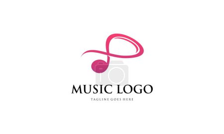 Téléchargez les photos : Logo musical créatif. Logo de note musicale - en image libre de droit