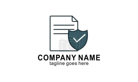 Ilustración de Icono de archivo de protección para su empresa, sitio web y diseño de logotipo - Imagen libre de derechos