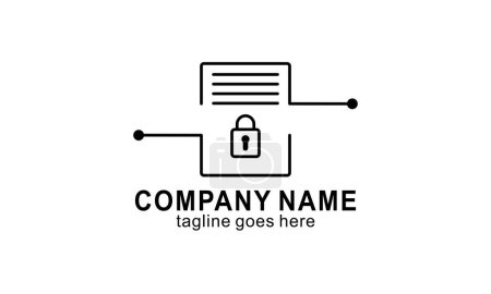 Ilustración de Icono de archivo de protección para su empresa, sitio web y diseño de logotipo - Imagen libre de derechos