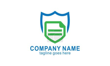 Illustration for Protection file icon for your company, website and logo design - Royalty Free Image