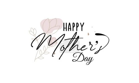 Illustration for Happy mother day hand lettering celebration - Royalty Free Image