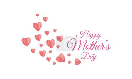Ilustración de Feliz celebración de letras de la mano del día de madre - Imagen libre de derechos