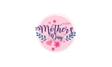 Téléchargez les illustrations : Bonne fête des mères lettrage main célébration - en licence libre de droit