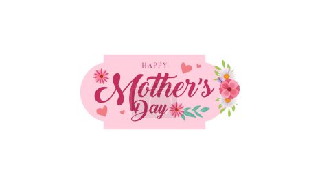 Illustration for Happy mother day hand lettering celebration - Royalty Free Image