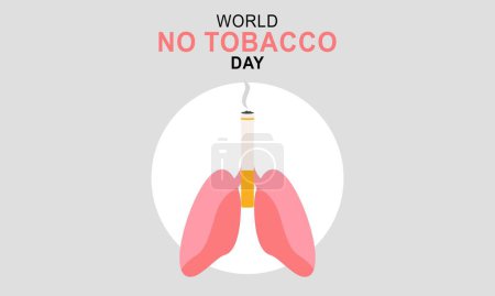 Téléchargez les illustrations : Journée mondiale sans tabac illustration vecteur - en licence libre de droit
