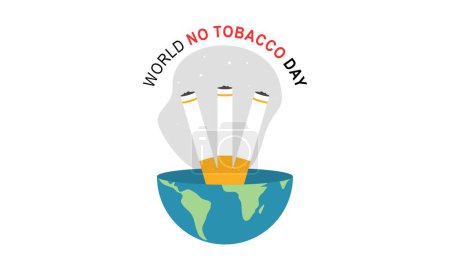 Ilustración de Mundo no tabaco día ilustración vector - Imagen libre de derechos