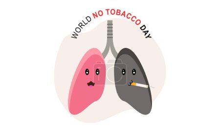 Illustration for World no tobacco day illustration vector - Royalty Free Image