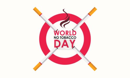 Téléchargez les illustrations : Journée mondiale sans tabac illustration vecteur - en licence libre de droit
