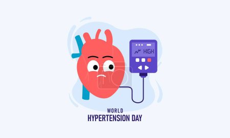 Ilustración de Día Mundial de la Hipertensión vector ilustración - Imagen libre de derechos