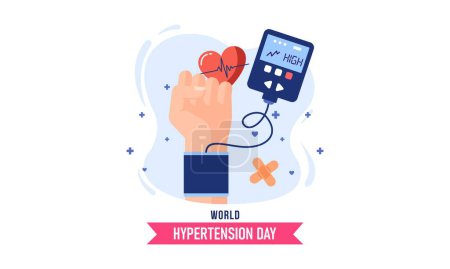 Illustration for World hypertension day illustration vector - Royalty Free Image