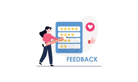 Feedbackevaluation of ratings and people's experienceworking with clients through performance illust